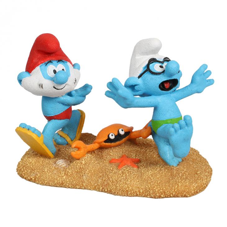 Smurfs decoration Papa Smurf and Brainy Smurf (Beach series) Aqua Della (234/472538)