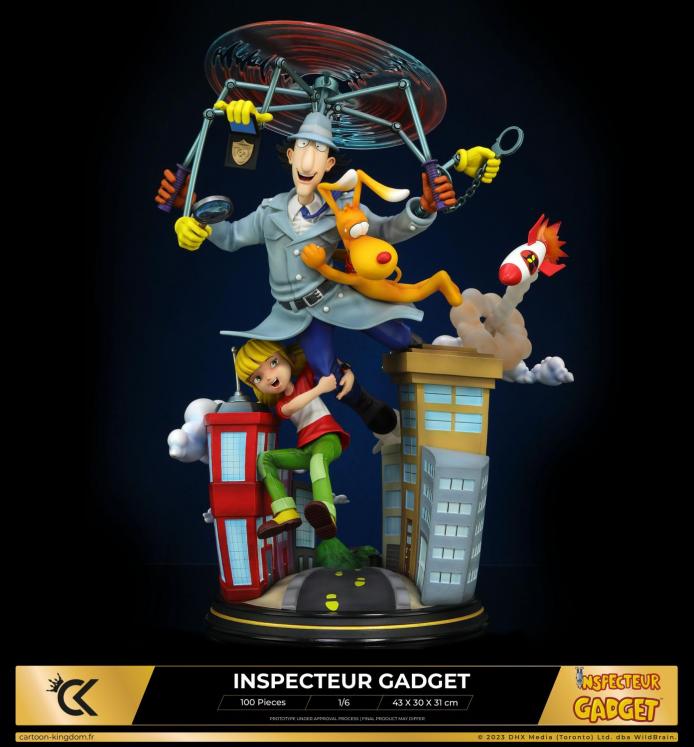Figurine Inspector Gadget, Penny & Brain 1/6 Cartoon Kingdom 2024