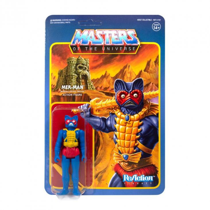 MASTERS OF THE UNIVERSE: MER-MAN (carry case color) - 9 cm action figure ReAction