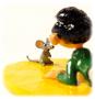 GASTON LAGAFFE: GASTON ET SA SOURIS - 10 cm metal figurine