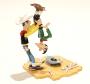LUCKY LUKE - HOLDING AVERELL BY ITS FEET -8.5 cm metal figurines