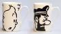 TINTIN - TINTIN & HADDOCK - 10.5 cm porcelain mugs
