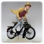JEROME K. JEROME BLOCHE ON HIS SOLEX 3800 - metal and resin replica