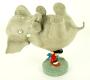BENOIT BRISEFER: BENOIT BRISEFER PORTANT L'ELEPHANT - figurine métal et résine