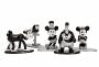 MICKEY MOUSE, THE TRUE ORIGINAL 90 YEARS: MICKEY, MINNIE, CLARABELLE, PARROT & PETE - 3.5 cm metal figures 5-pack (NANO METALFIGS)