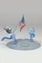 THE SIMPSONS - ITCHY & SCRATCHY, PRESIDENTIAL POLITICS - 12 cm action figures