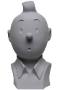 TINTIN - MONOCHROME GREY BUST - 35 cm resin statue
