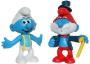 SMURFS - PAPA SMURF AND TAILOR SMURF - 6 cm action figures 2 pack