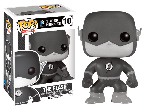 DC SUPER HEROES: THE FLASH (BLACK & WHITE), FUNKO POP! HEROES #10 - figurine vinyl 10 cm