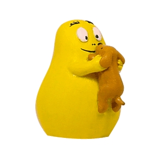 Figurine plastique Barbapapa Barbidou avec chien Plastoy 