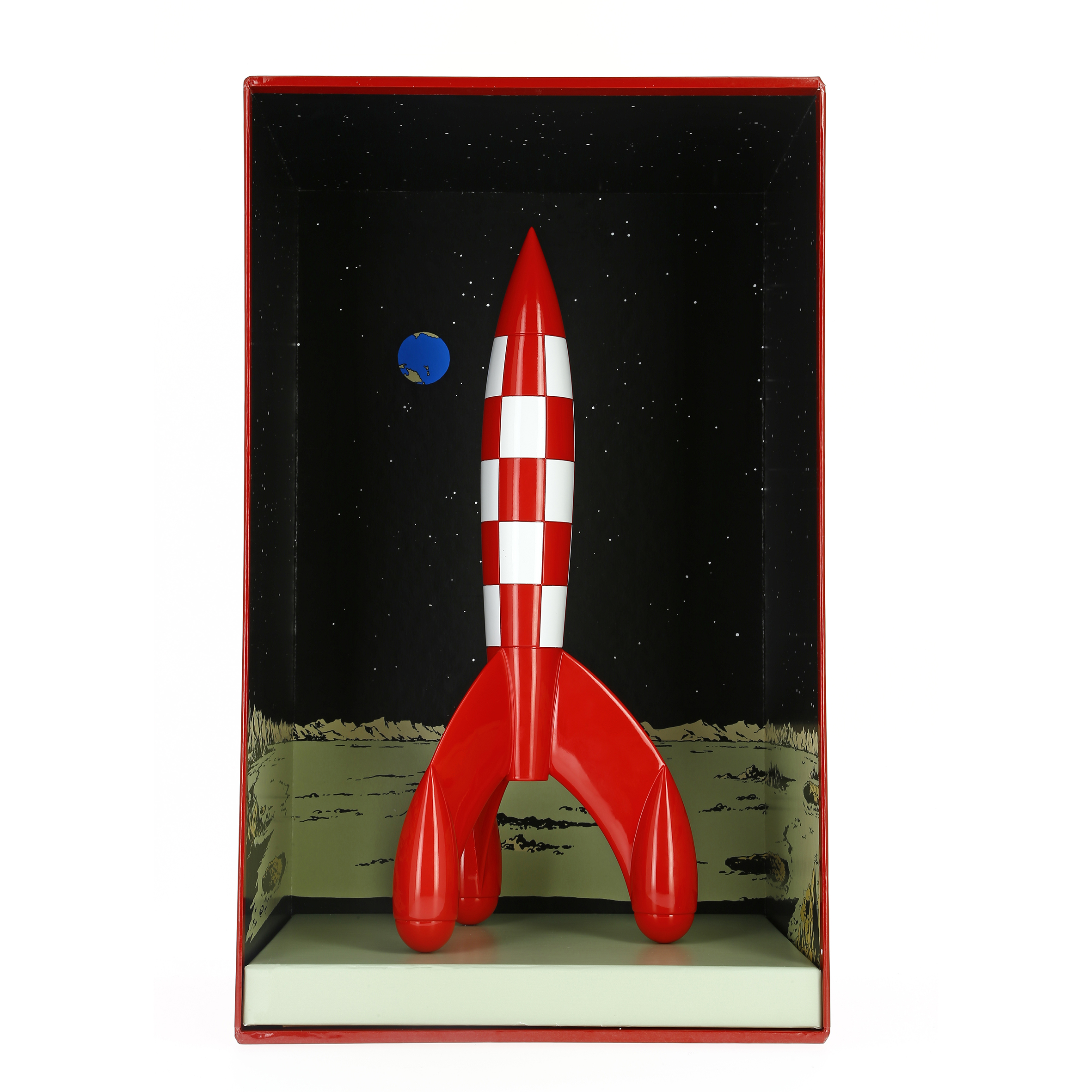 TINTIN: FUSEE - réplique résine 35 cm avec boîte décor, moulinsart (tintin),  moul46992