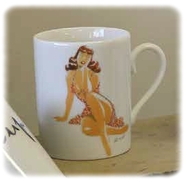 PIN-UP - mug en porcelaine de Limoges