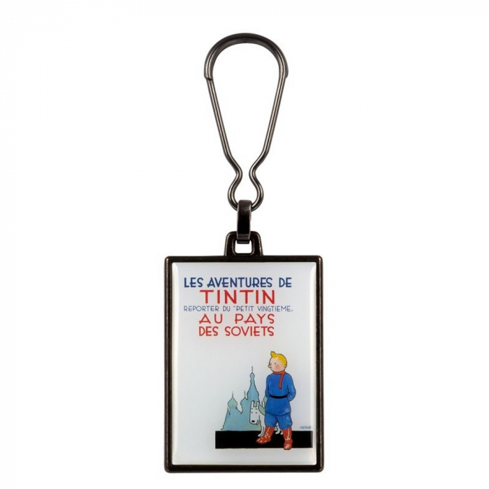 Porte-clés métal Tintin couvertures Tintin au pays des Soviets Moulinsart 2022 (42517)