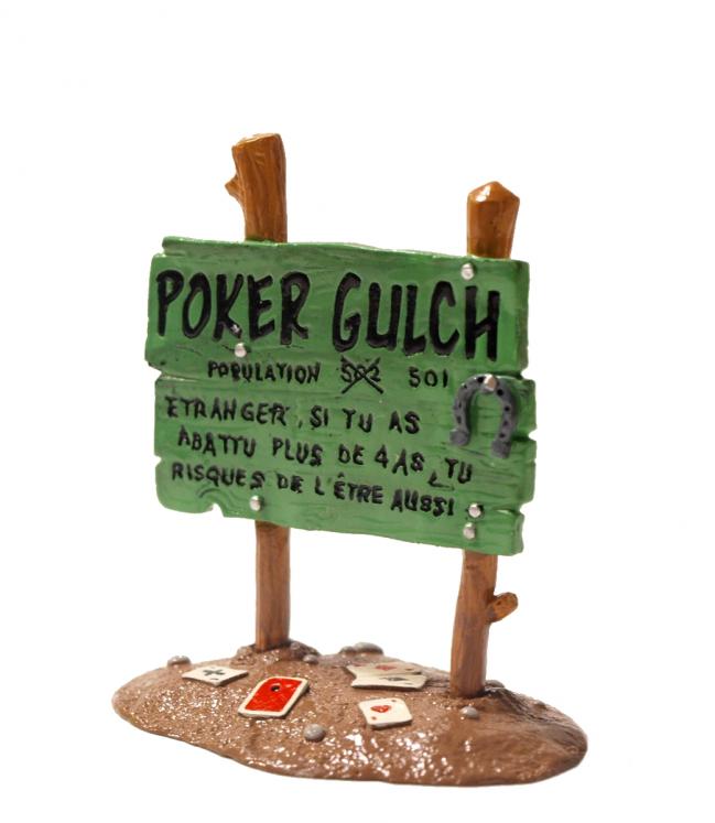 LUCKY LUKE: PANNEAU POKER GULCH - figurine métal