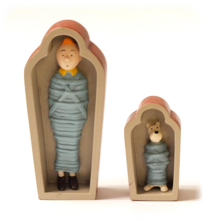 TINTIN: TINTIN & MILOU SARCOPHAGES Pixi 3° collection - figurines métal 7 cm (occasion)