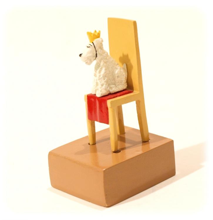 TINTIN: MILOU ROI SUR LE TRONE - figurine métal 6 cm (pixi 4529 occasion)