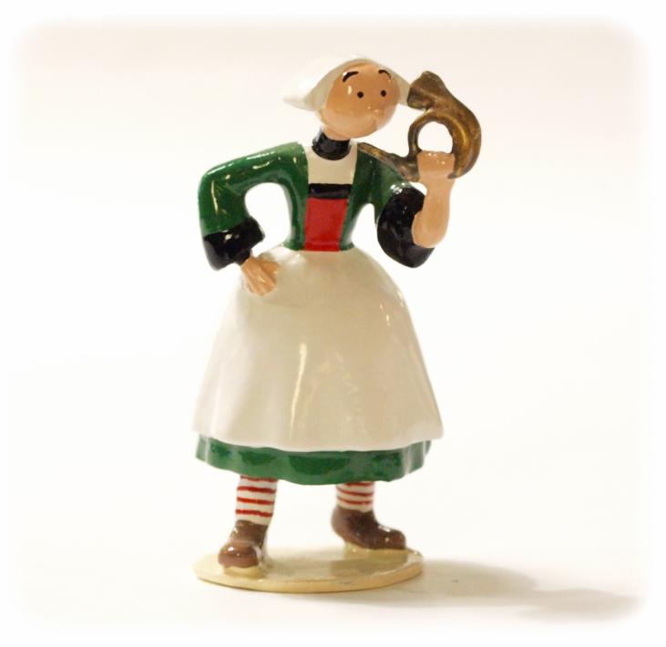 BECASSINE: BECASSINE AU CLAIRON, COLLECTION ORIGINE - figurine métal 6 cm