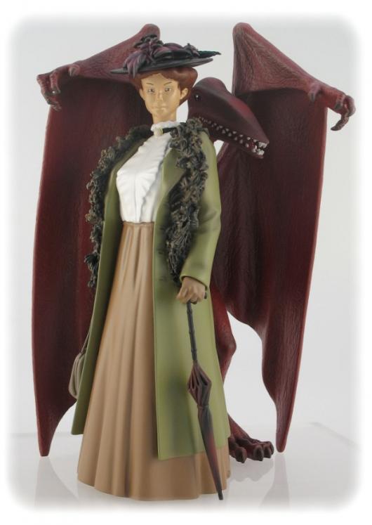 ADELE BLANC-SEC: ADELE & LE PTERODACTYLE - statuette résine 23 cm