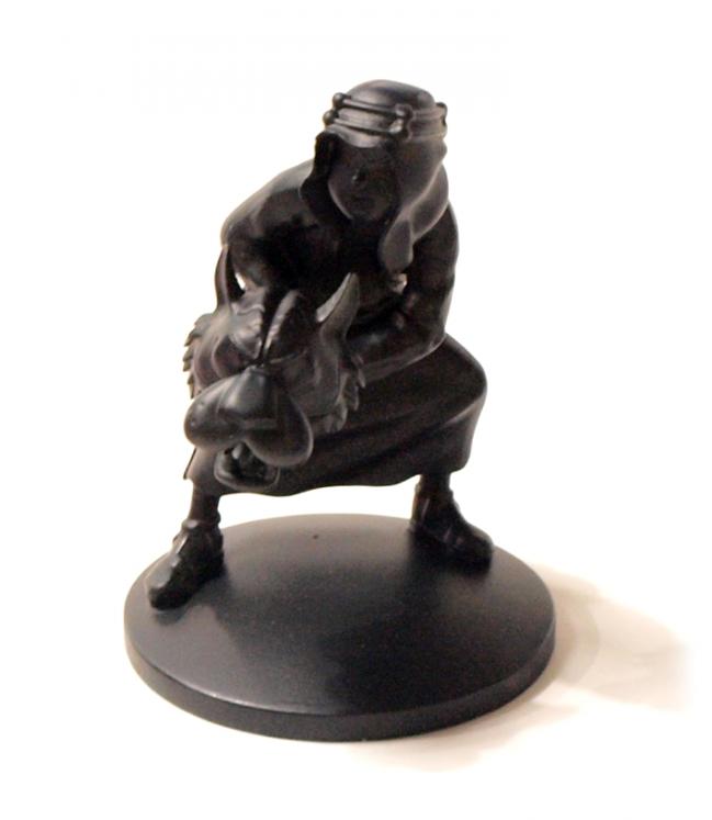 TINTIN: ABDALLAH, VERSION NOIR MAT - statuette résine 9 cm