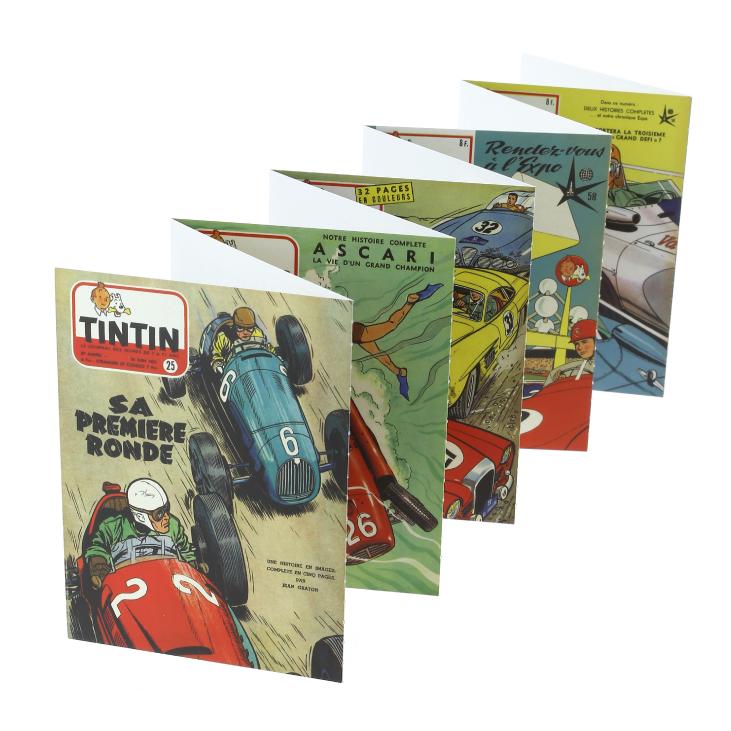 MICHEL VAILLANT: LE JOURNAL DE TINTIN - set de 20 cartes postales 10 x 15 cm