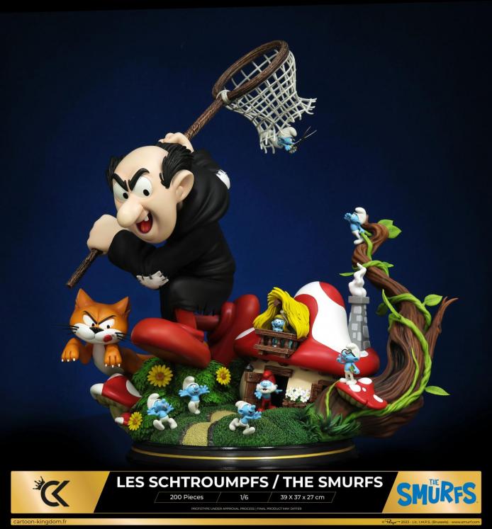 Figurine Gargamel, Azraël et les Schtroumpfs 1/6 Cartoon Kingdom 2023