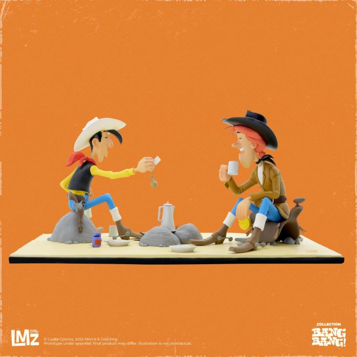 Figurine de collection Lucky Luke & Calamity Jane, collection Bang Bang! 04 LMZ Collectibles