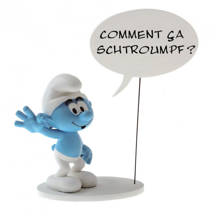 LES SCHTROUMPFS: COMMENT CA SCHTROUMPF ? - statuette résine 20 cm Collection BULLES