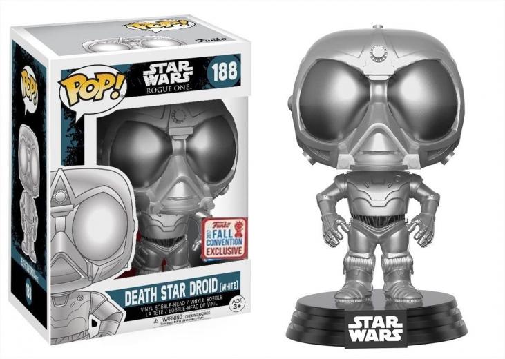 STAR WARS, ROGUE ONE: DEATH STAR DROID, WHITE (2017 FALL CONVENTION EXCLUSIVE), FUNKO POP! 188