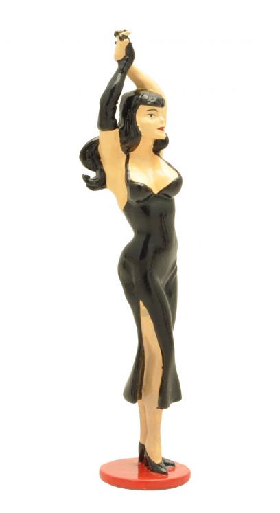 PIN-UP: PIN-UP BRAS LEVES (Collection Origine) - figurine métal 8 cm
