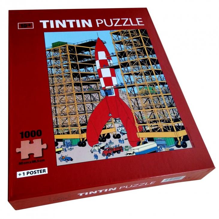 Puzzle Tintin prêts pour le décollage puzzle 1000 pièces 50 x 66.5 cm + poster
