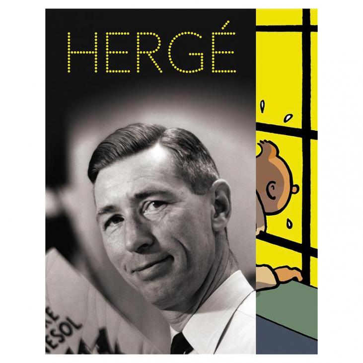 HERGE - carte postale de l'exposition Hergé au Grand Palais 12.5 x 17.5 cm
