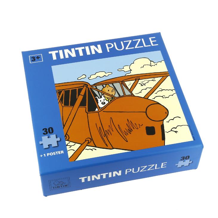 TINTIN: AVION - puzzle 30 pièces 30 x 30 cm