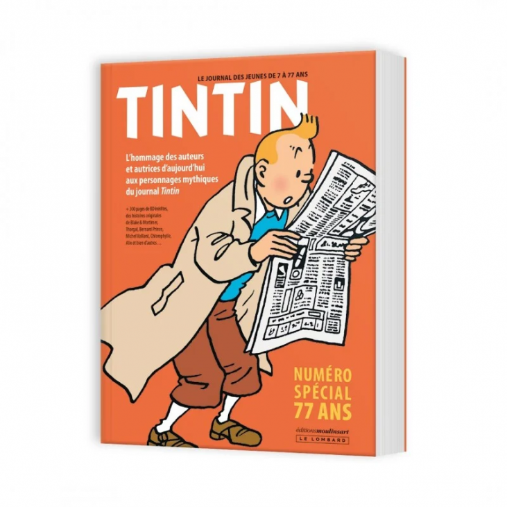 Tintin, le journal des jeunes de 7 à 77 ans - Numéro spécial 77 ans - Editions Moulinsart-Le Lombard 2023