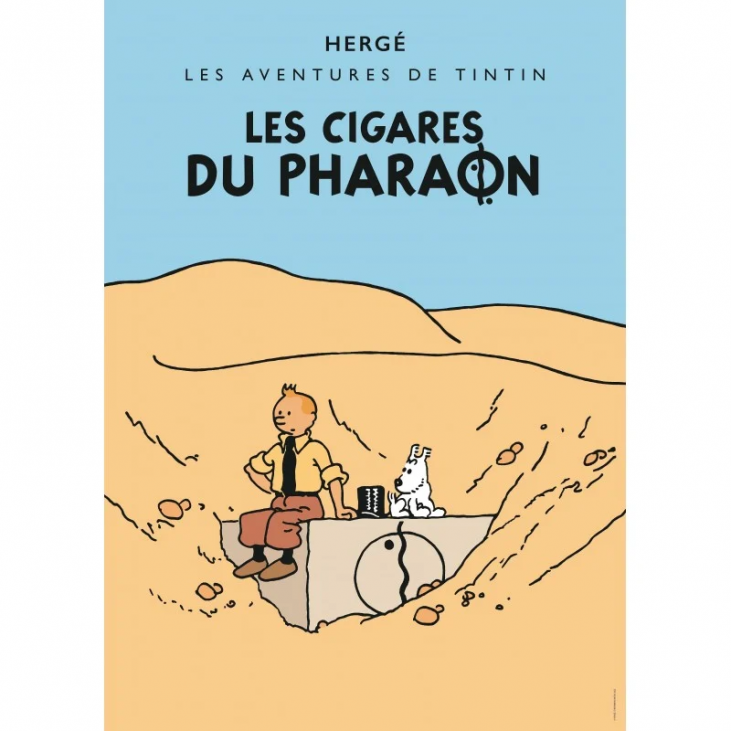 Carte postale Tintin Les cigares du pharaon, version colorisée Tintinimaginatio 2022 (300916)