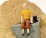 TINTIN: LA PORTE DU PHARAON - figurine métal 11 cm (pixi 4536 occasion)