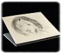 XIII: JESSICA MINE DE PLOMB - plateau en céramique émaillée 30.5 x 30.5 cm