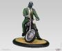 Figurine Blacksad sur sa moto Triumph, Attakus
