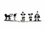 MICKEY MOUSE, THE TRUE ORIGINAL 90 YEARS: MICKEY, MINNIE, CLARABELLE, PARROT & PETE - pack de 5 figurines en métal 3.5 cm (NANO METALFIGS)