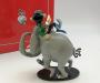 GASTON LAGAFFE: GASTON SUR L'ELEPHANT - figurine métal et résine 11.5 cm