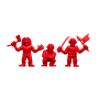 IRON MAIDEN: EDDIE (KILLERS, PIECE OF MIND, THE TROOPER), M.U.S.C.L.E. (RED) - assortiment de 3 mini-figurines